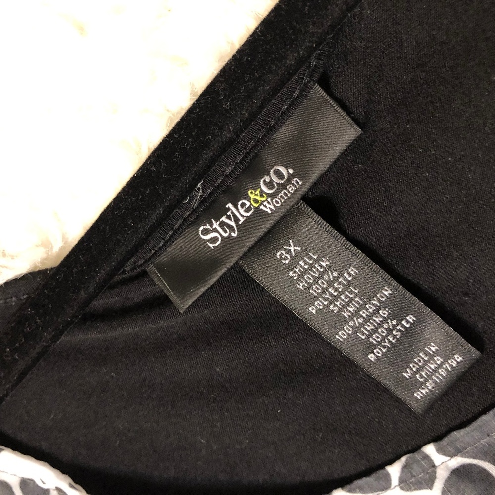 Style&Co 3X floral top short sleeve - Picture 3 of 6
